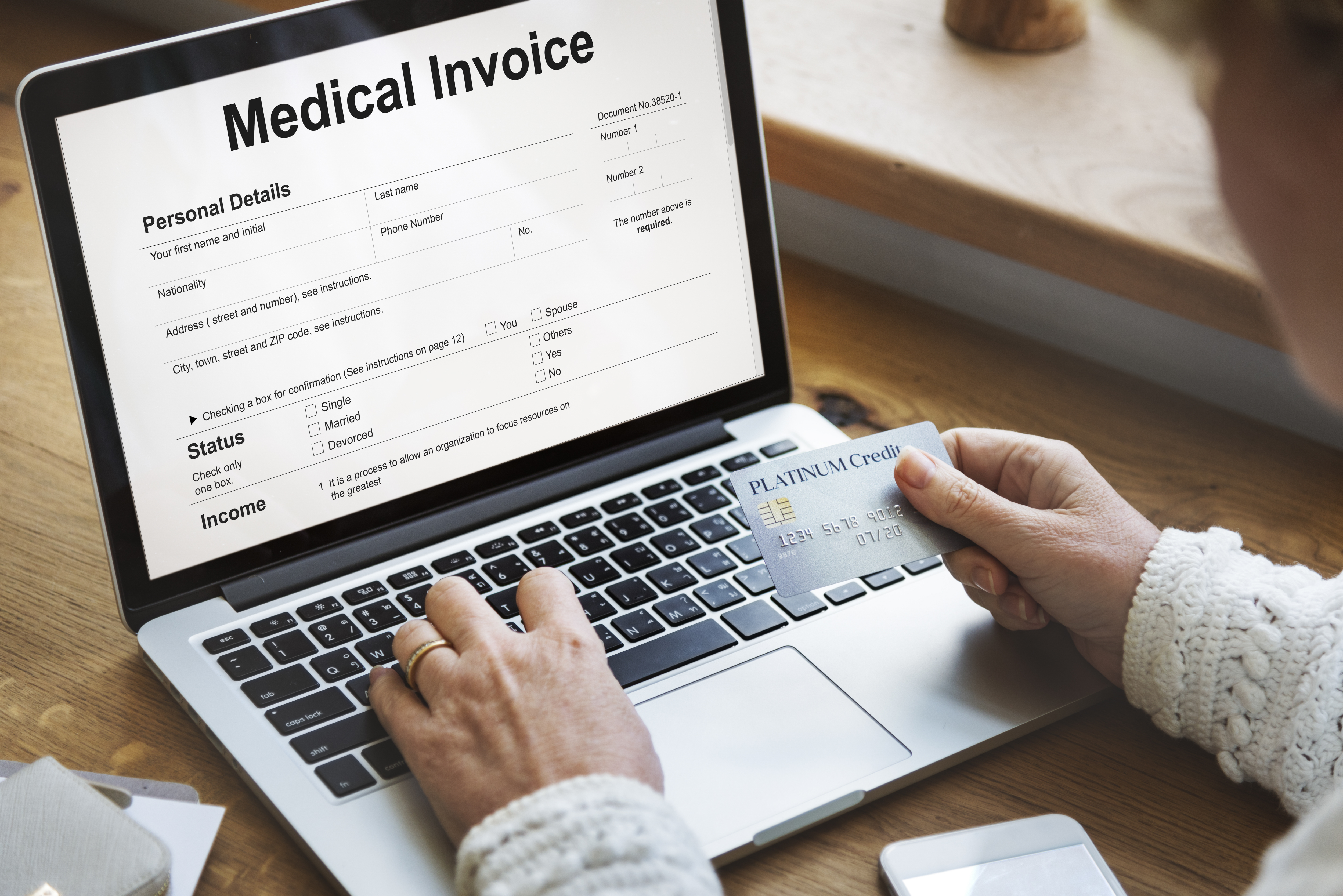 Medical Invoice Document Form Patient Concept